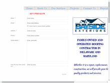 Tablet Screenshot of baysideexteriors.net